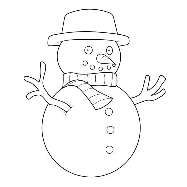 Boneco de neve | Desenhos para colorir online para crianças