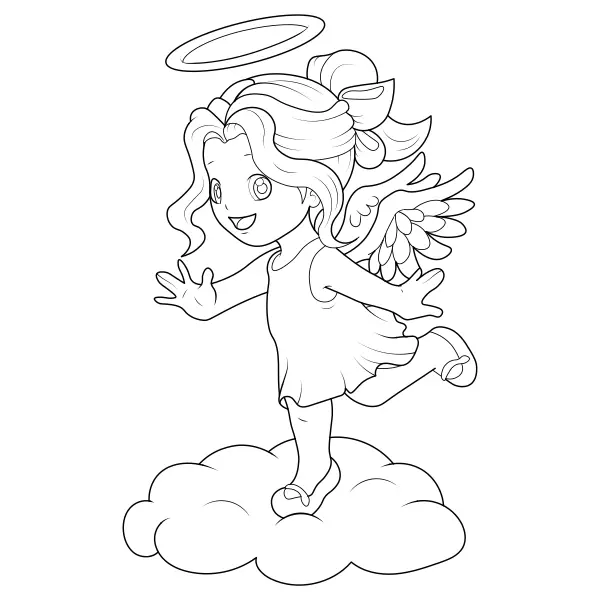 Pequeno anjo | Desenhos para colorir online para crianças