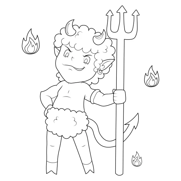 Diabinho | Desenhos para colorir online para crianças