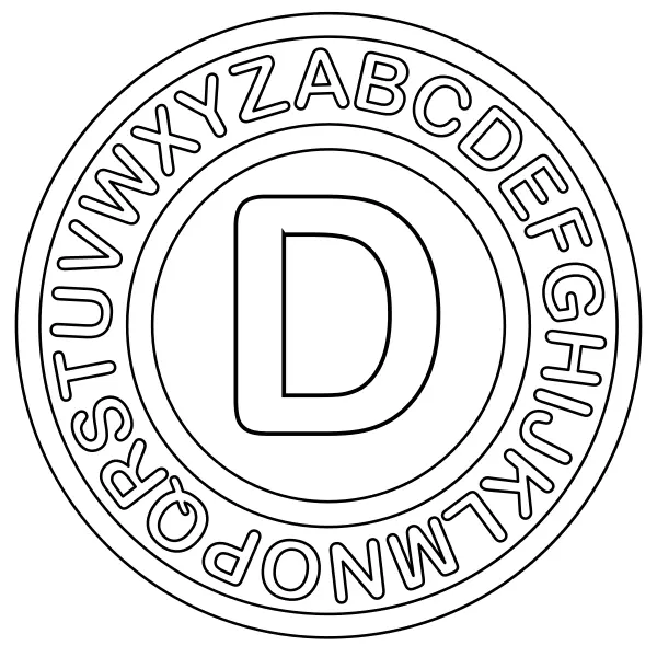 Letra D | Desenhos para colorir online para crianças