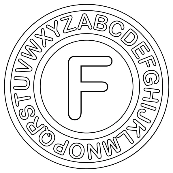 Letra F | Desenhos para colorir online para crianças