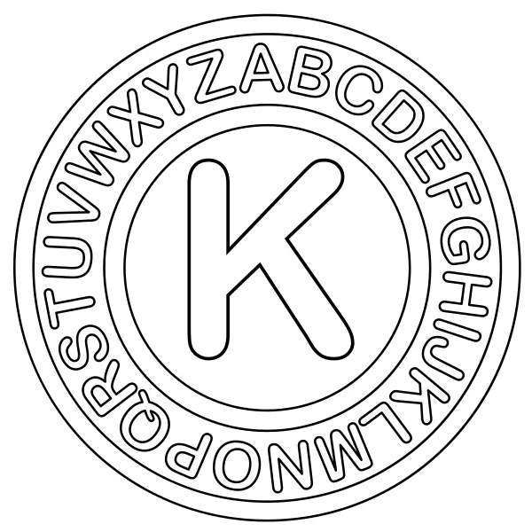 Letra K | Desenhos para colorir online para crianças