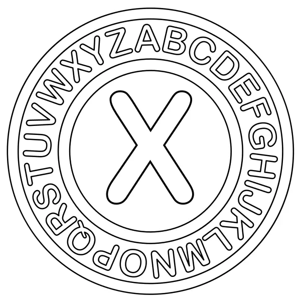 Letra X | Desenhos para colorir online para crianças