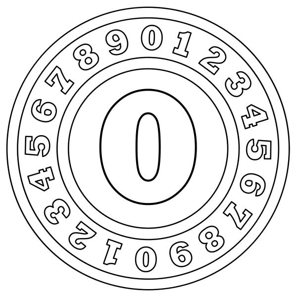 Número 0 | Desenhos para colorir online para crianças