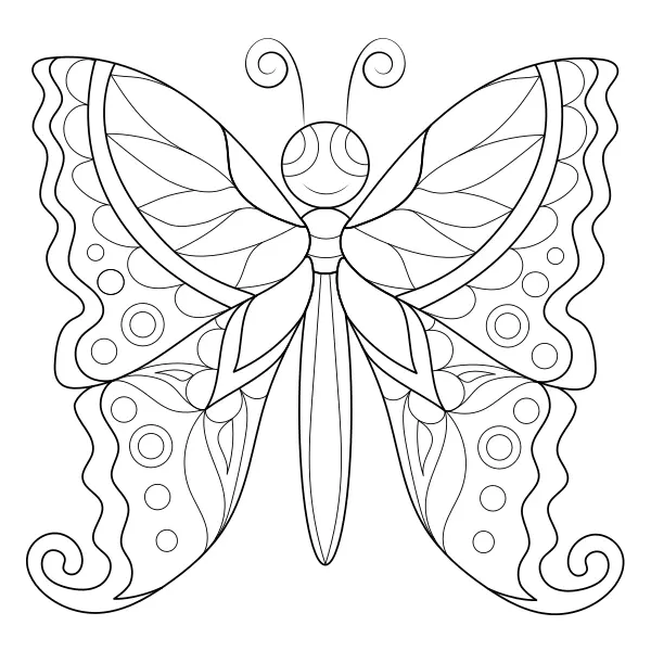 Mandala – borboleta | Desenhos para colorir online para crianças