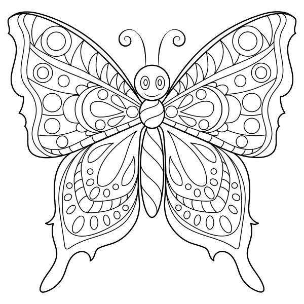 Mandala – Borboleta 2 | Desenhos para colorir online para crianças