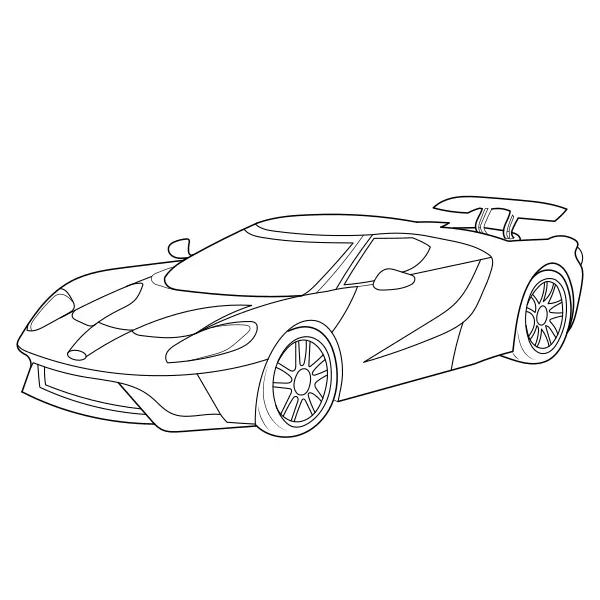 Carro desportivo | Desenhos para colorir online para crianças