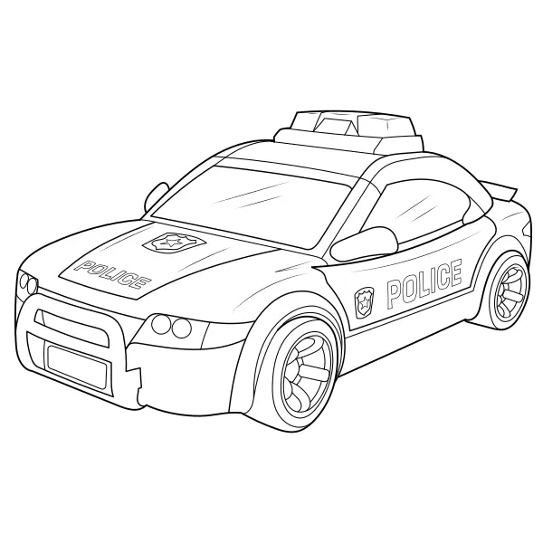 Carro da polícia | Desenhos para colorir online para crianças