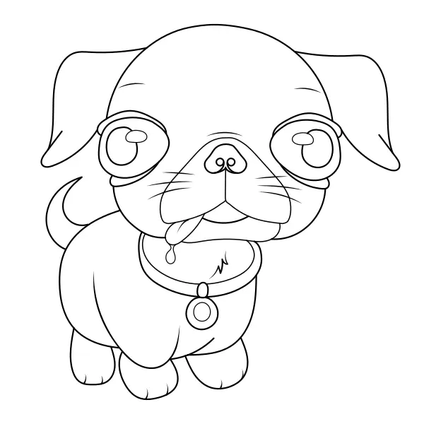 O cão vesgo | Desenhos para colorir online para crianças