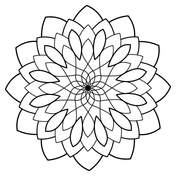 Mandala – flor | Desenhos para colorir online para crianças