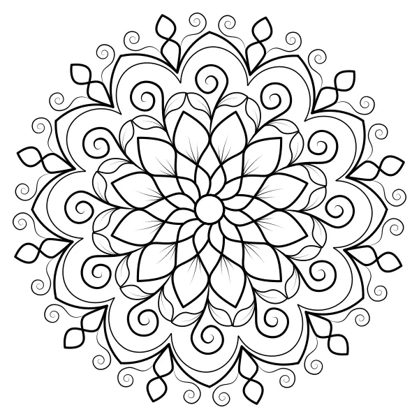 Mandala – Flor 2 | Desenhos para colorir online para crianças
