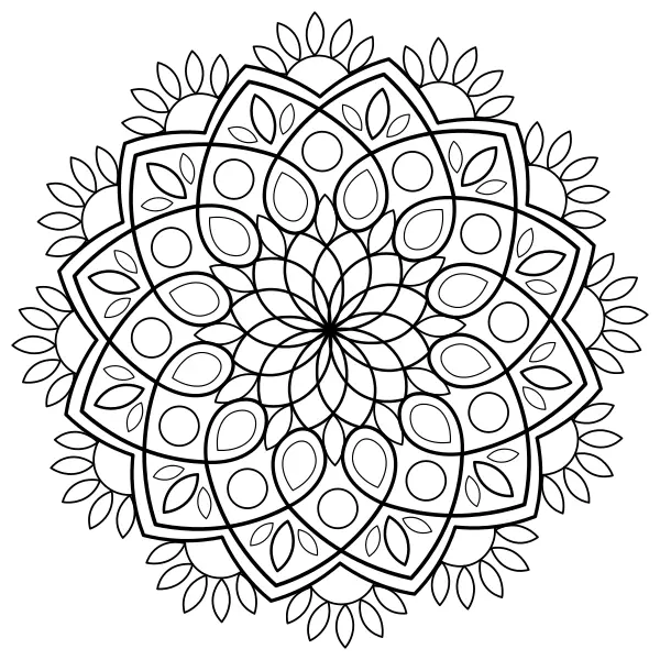 Mandala de Flocos | Desenhos para colorir online para crianças