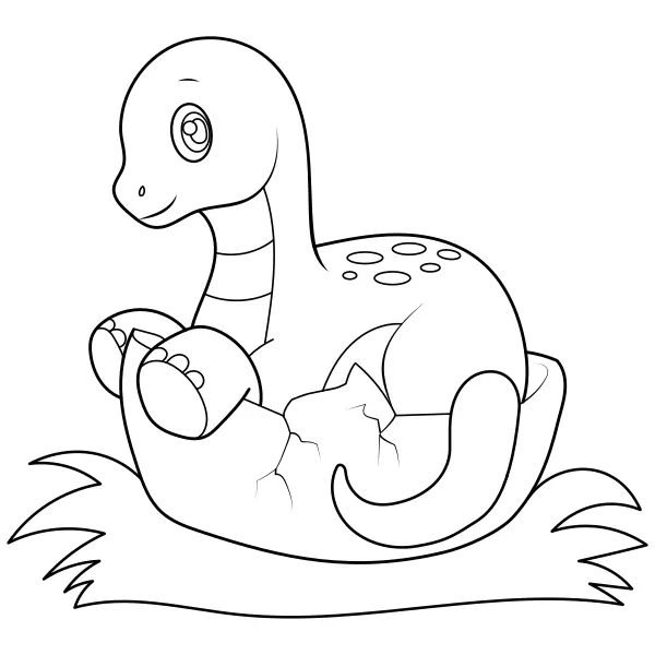 Dinossauro – Pequeno diplodoco | Desenhos para colorir online para crianças
