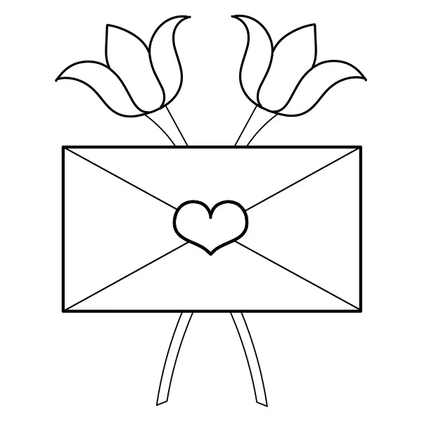 Carta de amor | Desenhos para colorir online para crianças