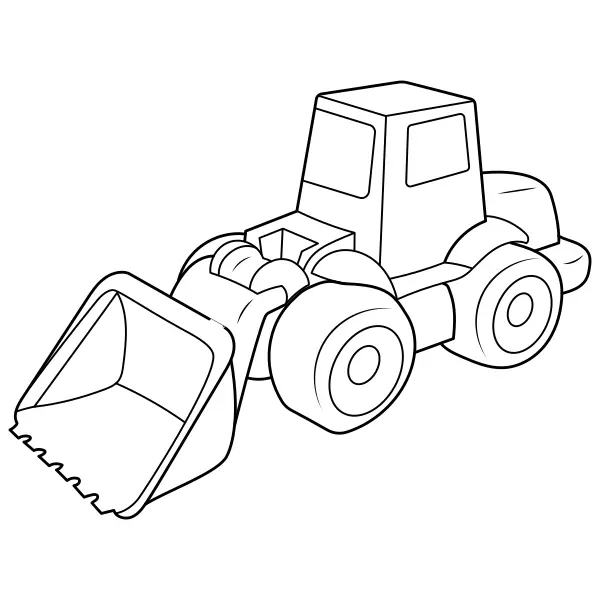 Escavadora | Desenhos para colorir online para crianças