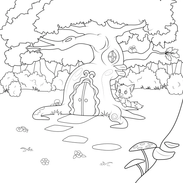 A Floresta Encantada | Desenhos para colorir online para crianças