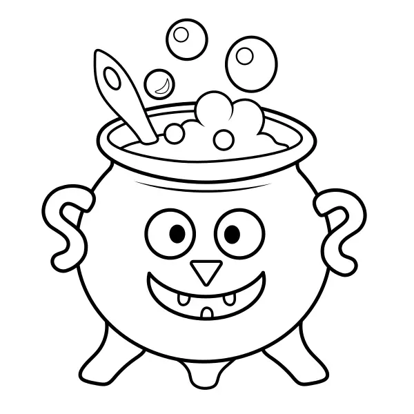 Caldeirão mágico | Desenhos para colorir online para crianças