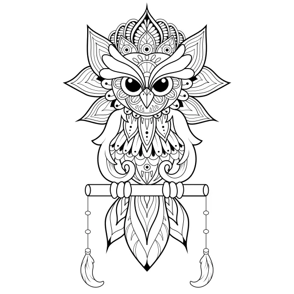 Mandala da coruja | Desenhos para colorir online para crianças
