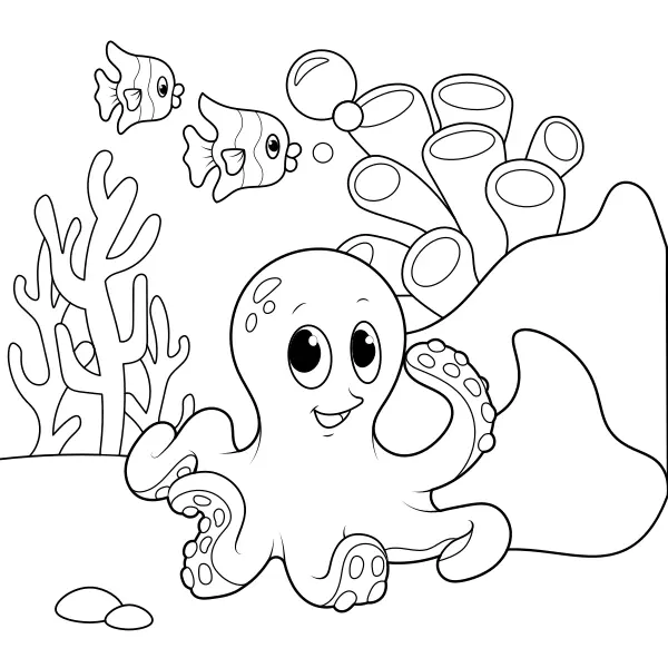 Polvo | Desenhos para colorir online para crianças