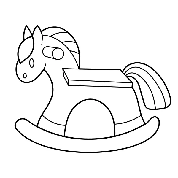 Cavalo de baloiço | Desenhos para colorir online para crianças
