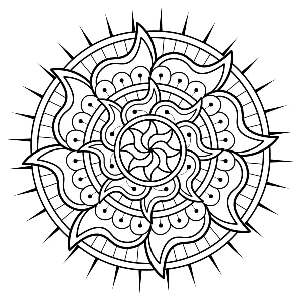 Mandala solar | Desenhos para colorir online para crianças