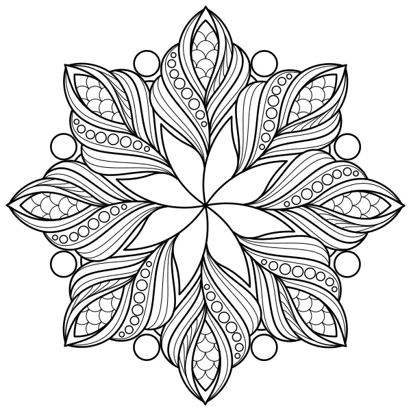 Mandala girada | Desenhos para colorir online para crianças