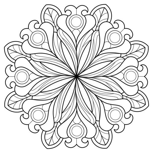 Mandala floral | Desenhos para colorir online para crianças