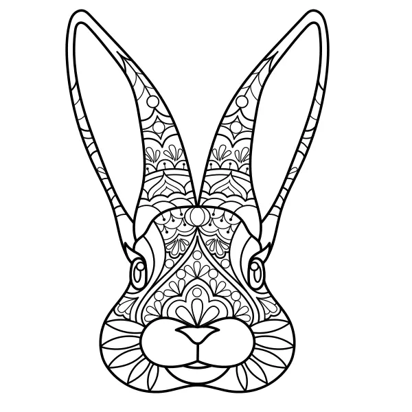 Mandala – Coelho | Desenhos para colorir online para crianças