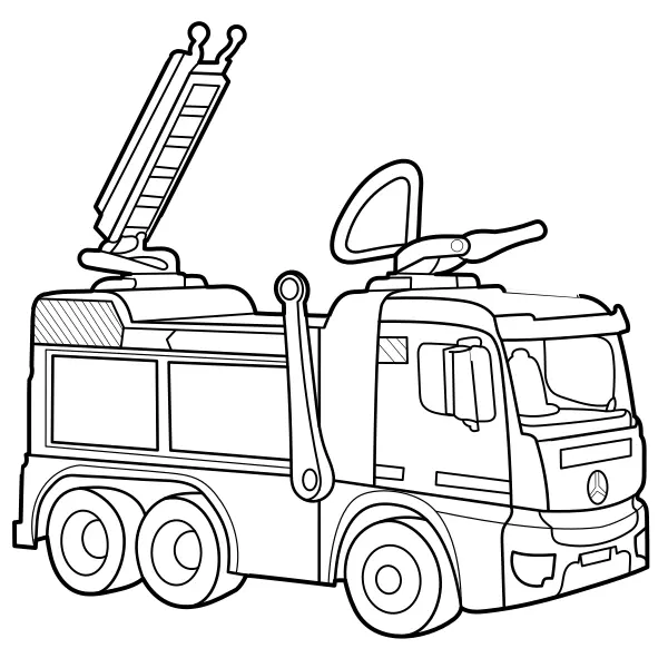 Carro de bombeiros | Desenhos para colorir online para crianças