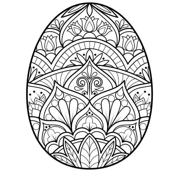 Mandala – Ovo | Desenhos para colorir online para crianças