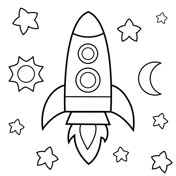 Foguete | Desenhos para colorir online para crianças