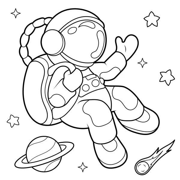 Astronauta | Desenhos para colorir online para crianças