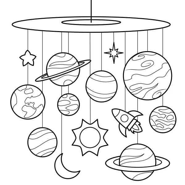 Brinquedo espacial | Desenhos para colorir online para crianças