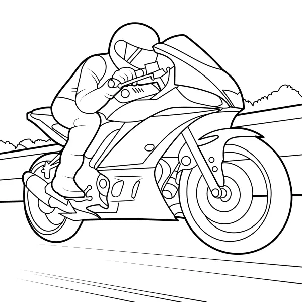 Motociclista | Desenhos para colorir online para crianças
