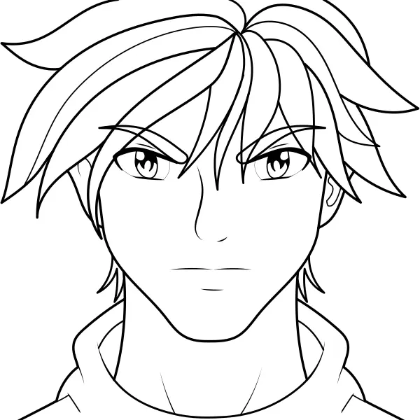Homem de anime | Desenhos para colorir online para crianças