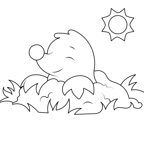 A toupeira | Desenhos para colorir online para crianças
