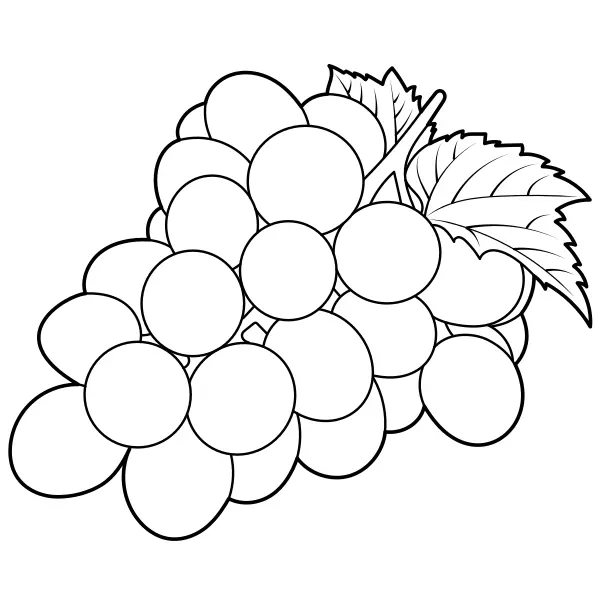 Uvas | Desenhos para colorir online para crianças