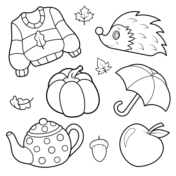 Motivos outonais | Desenhos para colorir online para crianças
