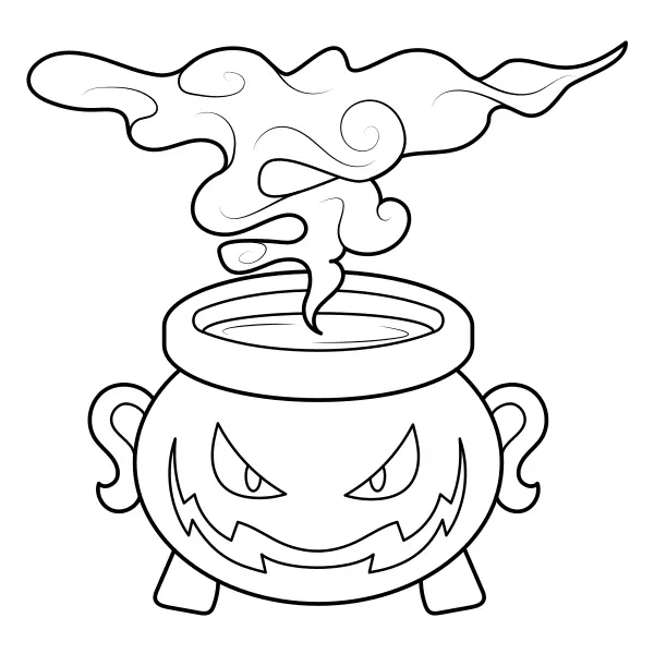 Caldeirão fumegante | Desenhos para colorir online para crianças