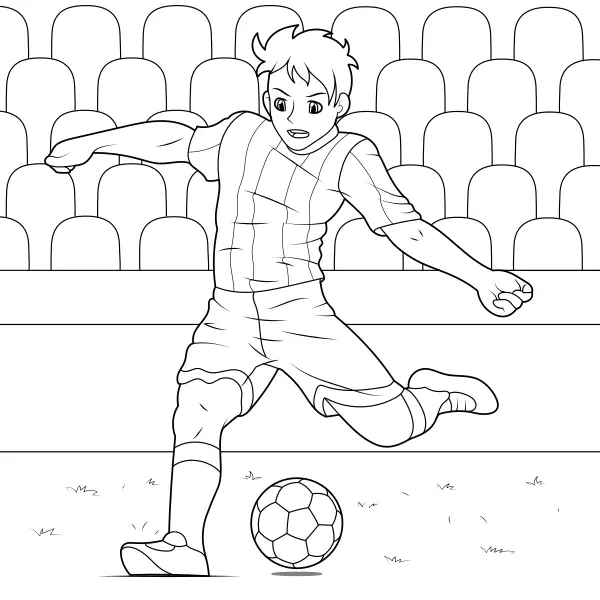 Jogador de futebol | Desenhos para colorir online para crianças