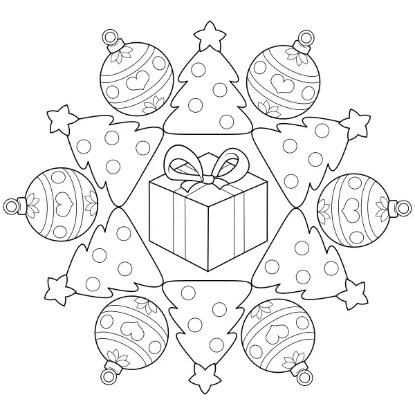 Mandala de Natal | Desenhos para colorir online para crianças