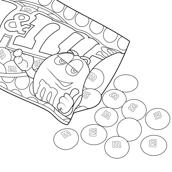 M&Ms | Desenhos para colorir online para crianças