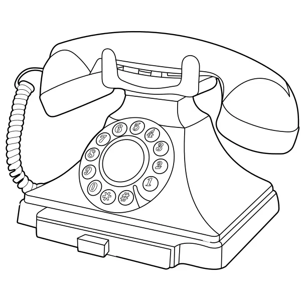 Telemóvel vintage | Desenhos para colorir online para crianças