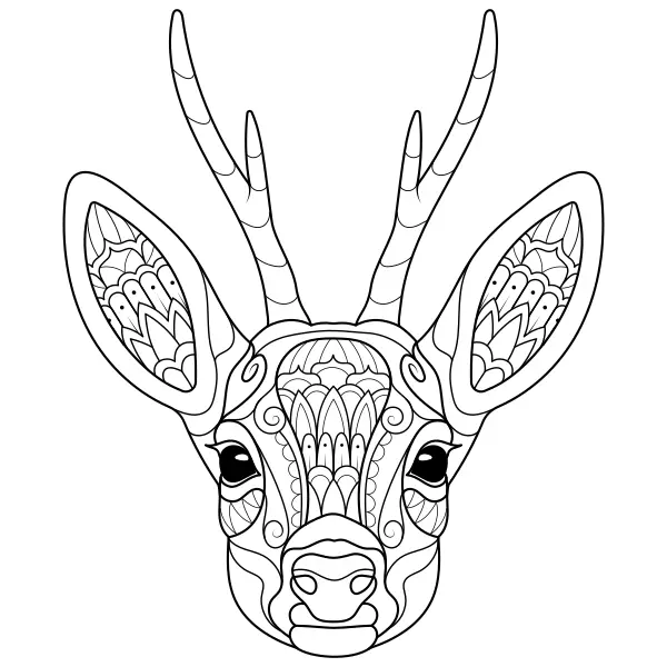 Mandala – Veado | Desenhos para colorir online para crianças