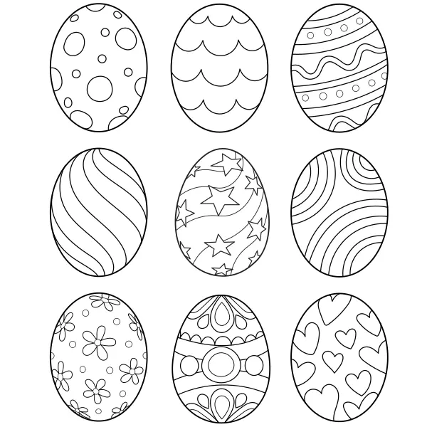 Recolha de ovos de Páscoa | Desenhos para colorir online para crianças