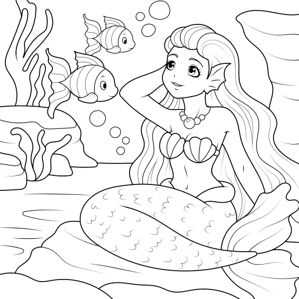 Sereia | Desenhos para colorir online para crianças