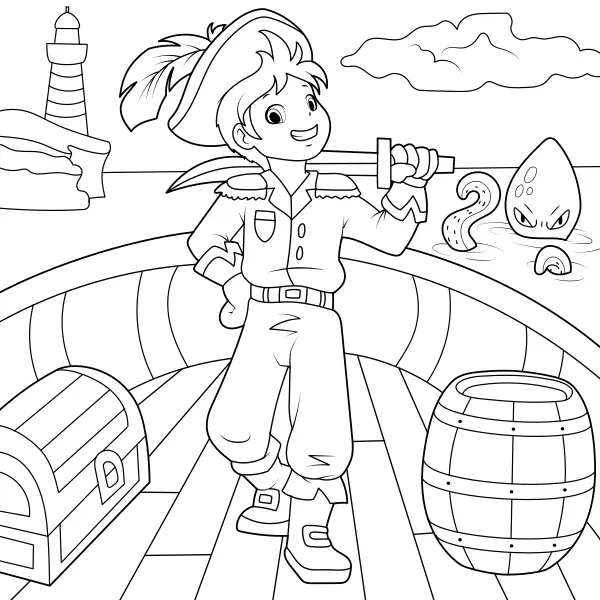 Capitão do navio | Desenhos para colorir online para crianças