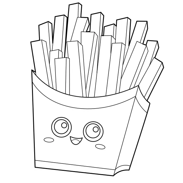 Batatas fritas | Desenhos para colorir online para crianças