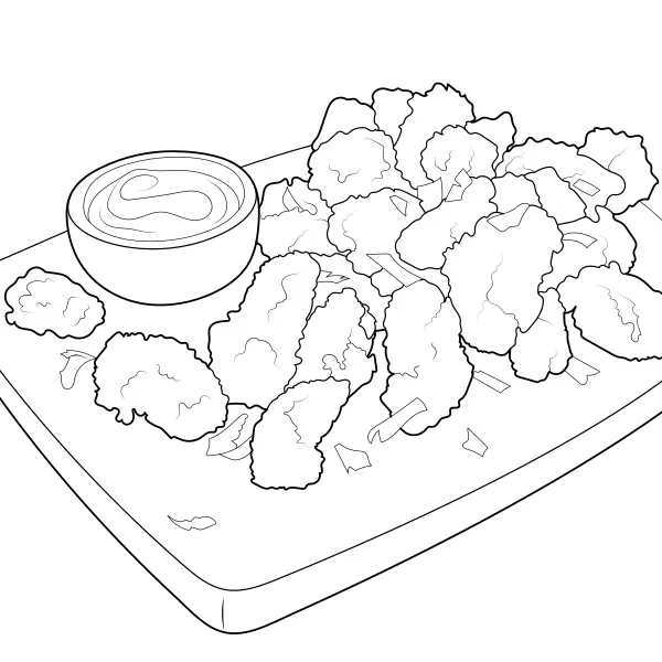 Nuggets de frango | Desenhos para colorir online para crianças