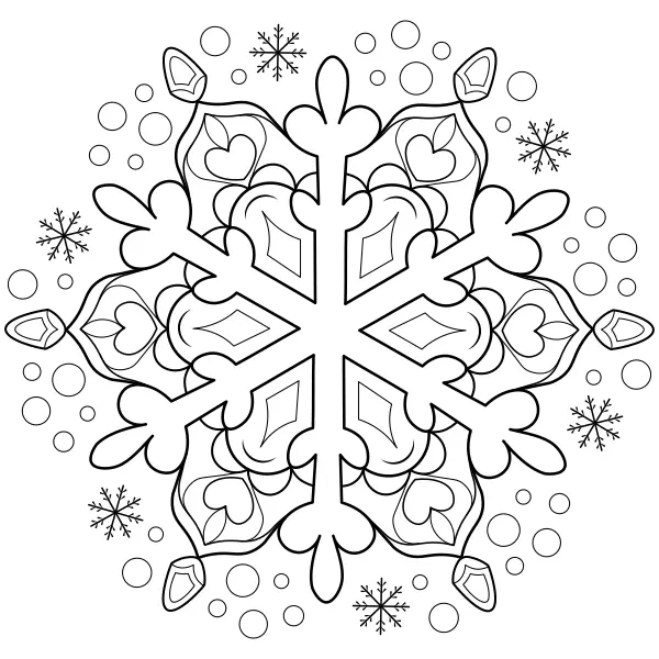Mandala de inverno | Desenhos para colorir online para crianças